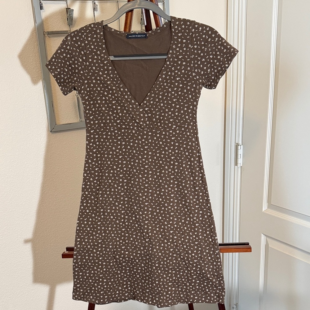 Brandy Melville Brown Floral Mini Dress